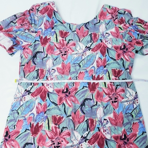 Zara Trafaluc Floral Tie Back Mini Dress Flutter Sleeves - Picture 8 of 12